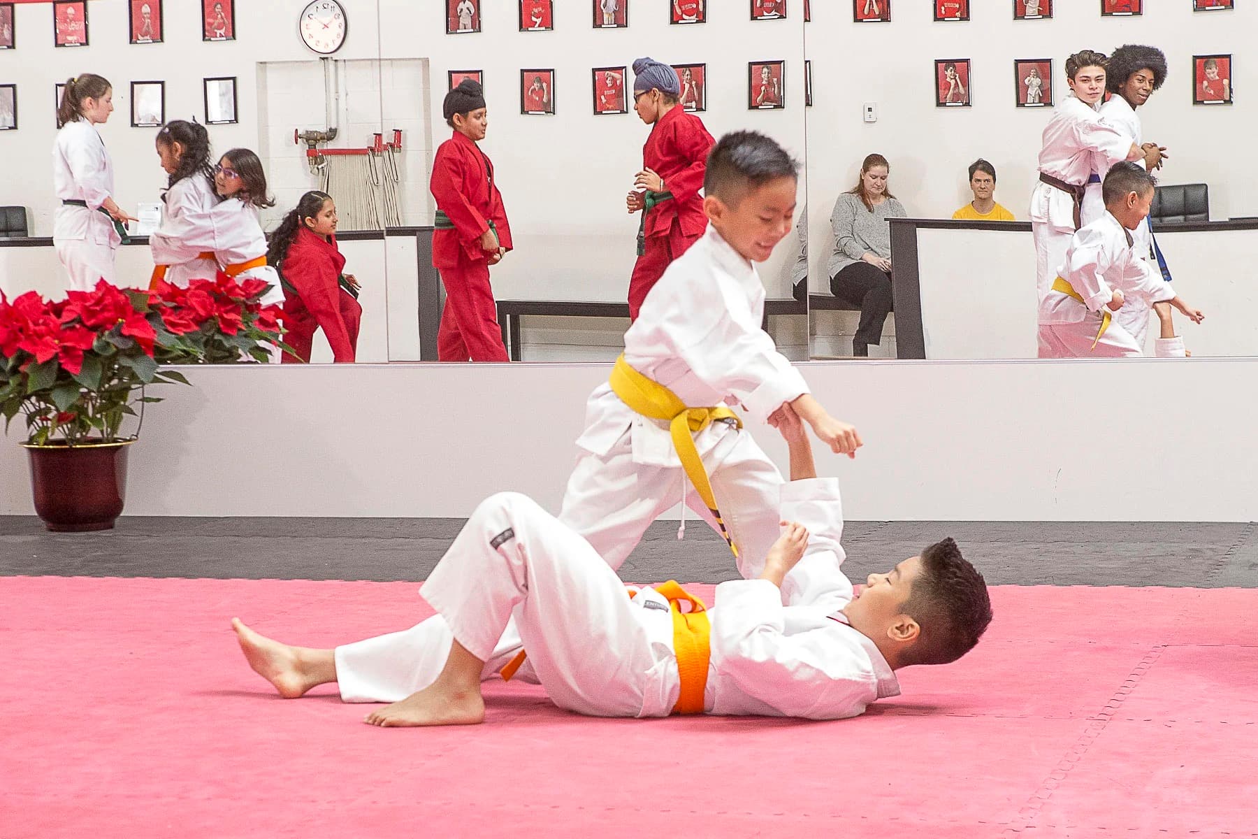 Kids enjoying activities at the dojo
